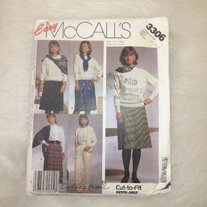 McCall's 3306 Misses skirts and pants Size 16-18-20 vintage